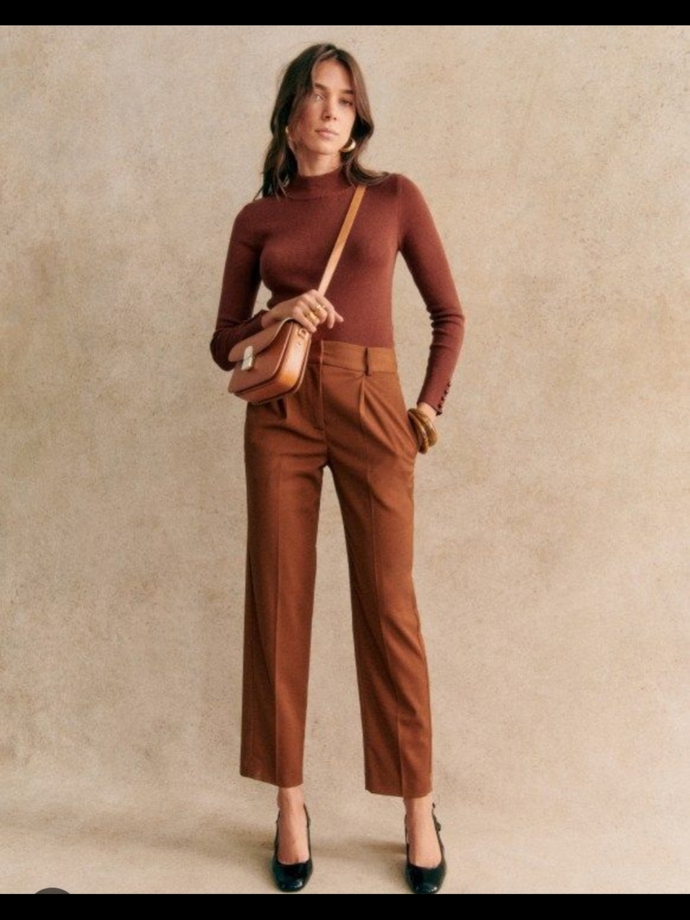 Sezane Hendley Trousers - Caramel US Size 6(38)